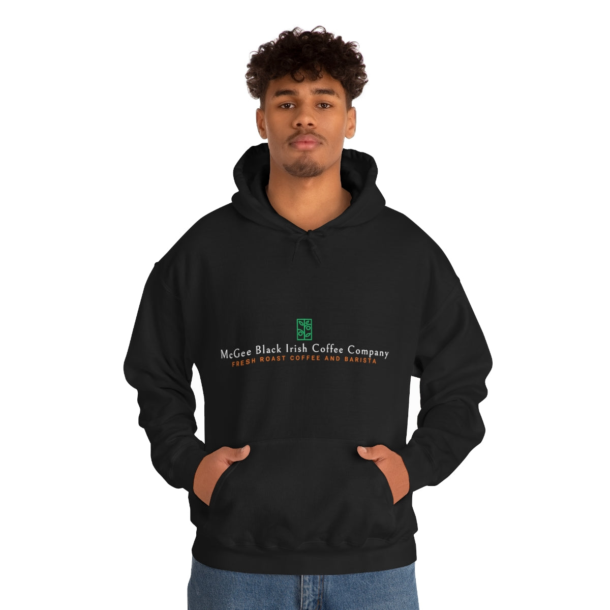 McGee Black Irish Front and Back Print Unisex Heavy Blend™ Hooded Sweatshirt