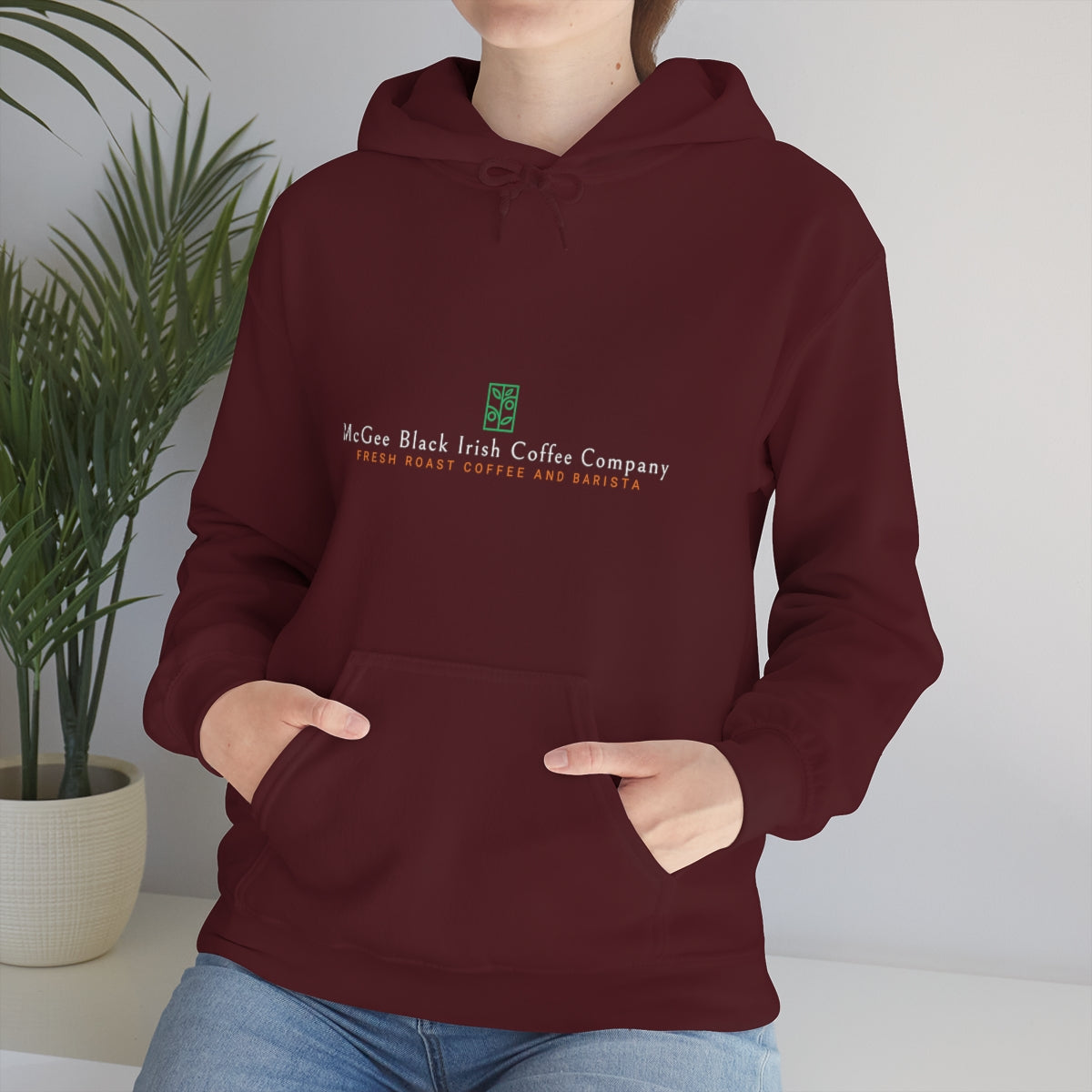 McGee Black Irish Front and Back Print Unisex Heavy Blend™ Hooded Sweatshirt