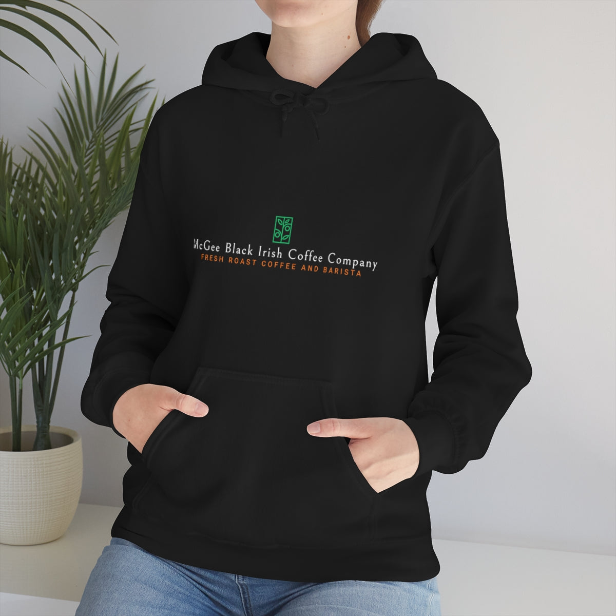 McGee Black Irish Front and Back Print Unisex Heavy Blend™ Hooded Sweatshirt