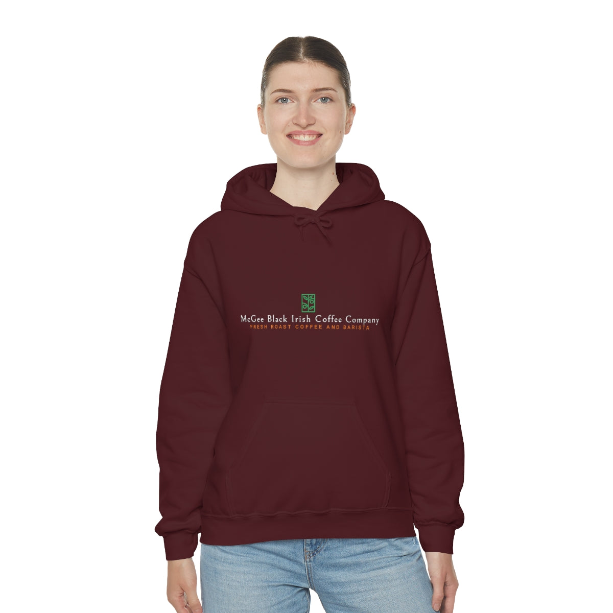 McGee Black Irish Front and Back Print Unisex Heavy Blend™ Hooded Sweatshirt