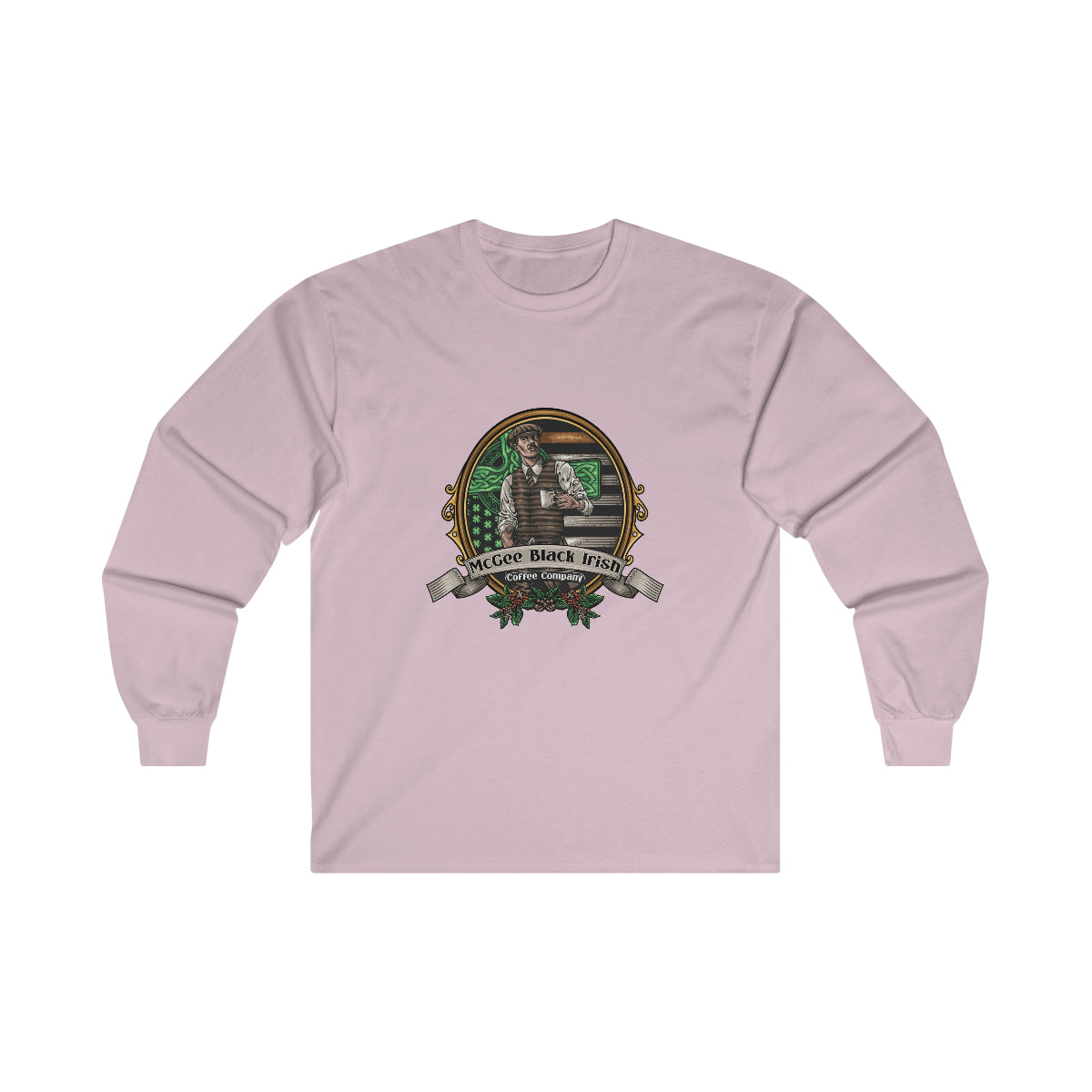 McGee Black Irish Coffee Logo Ultra Cotton Long Sleeve Tee