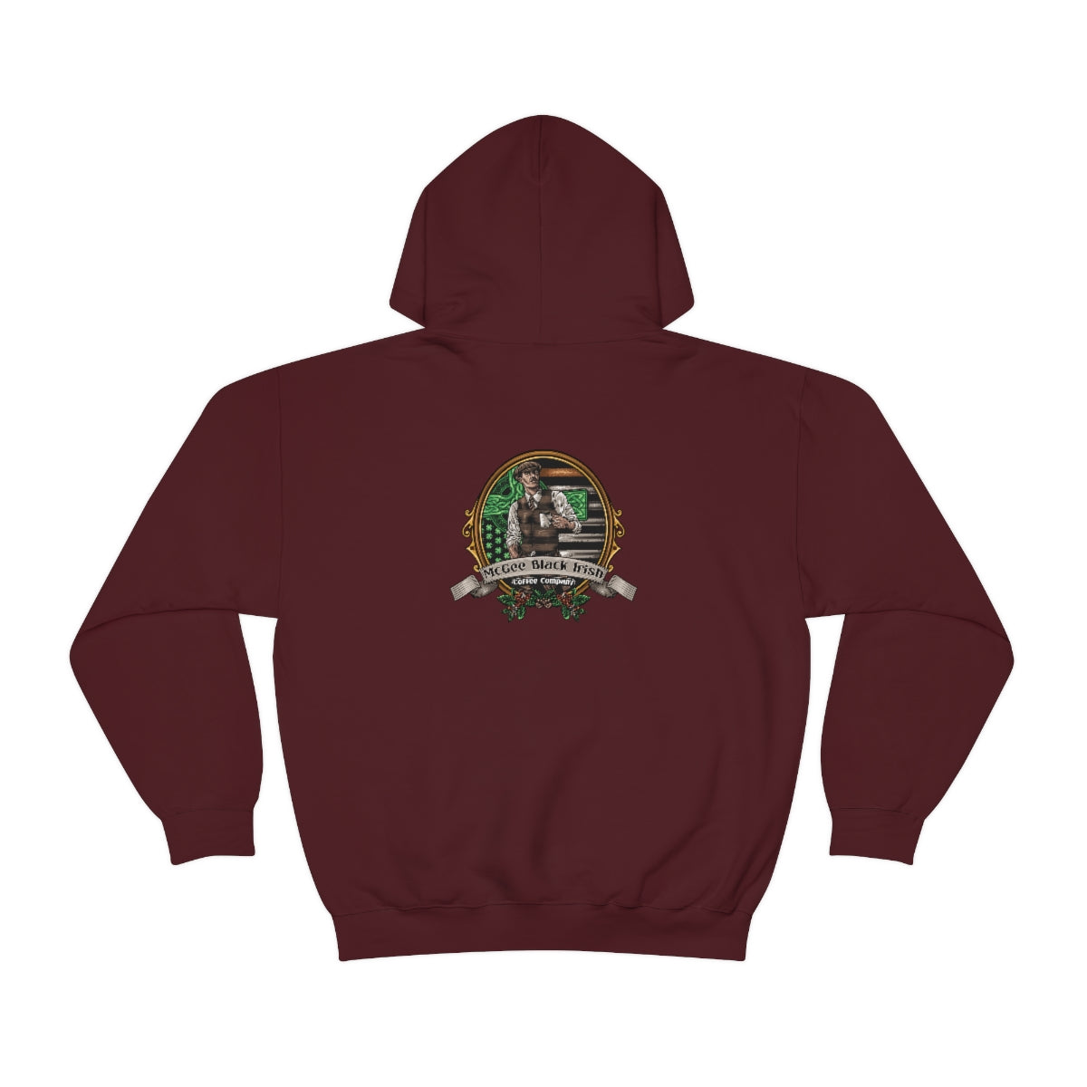 McGee Black Irish Front and Back Print Unisex Heavy Blend™ Hooded Sweatshirt