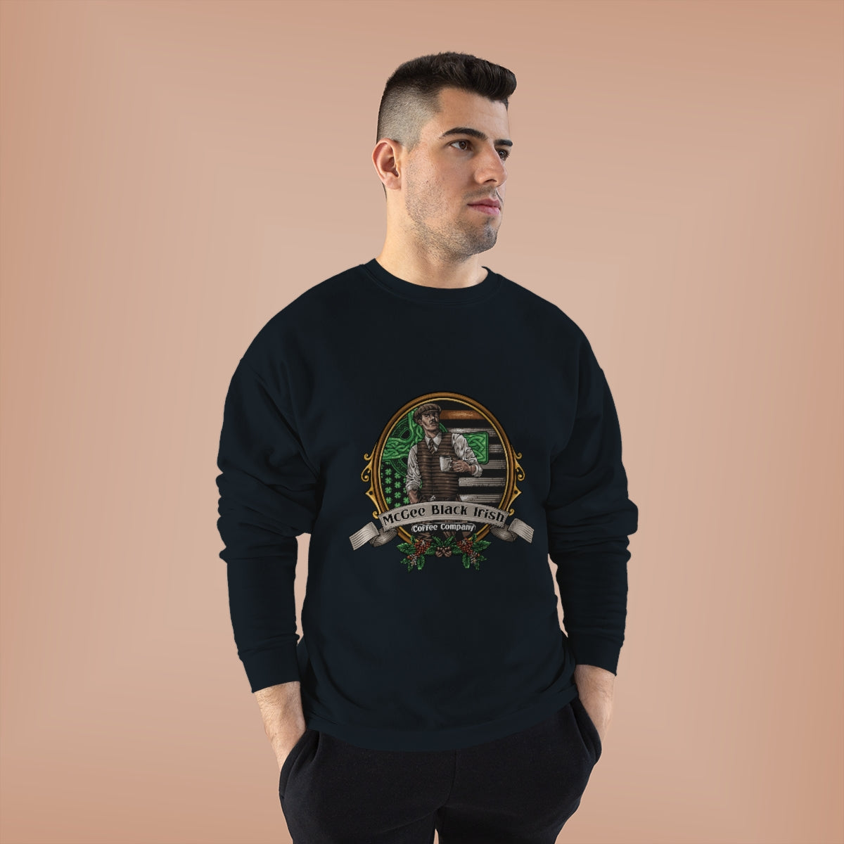 McGee Black Irish Classic Logo Unisex EcoSmart® Crewneck Sweatshirt