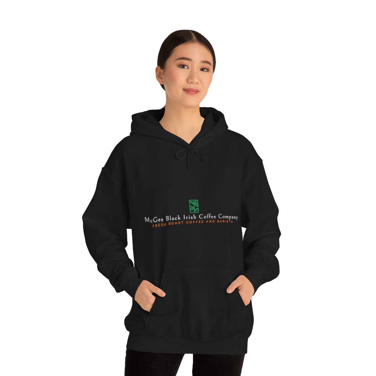 McGee Black Irish Front and Back Print Unisex Heavy Blend™ Hooded Sweatshirt