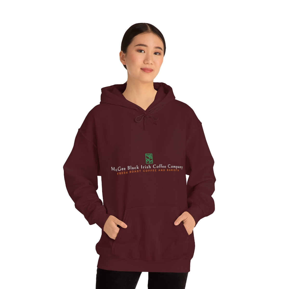 McGee Black Irish Front and Back Print Unisex Heavy Blend™ Hooded Sweatshirt
