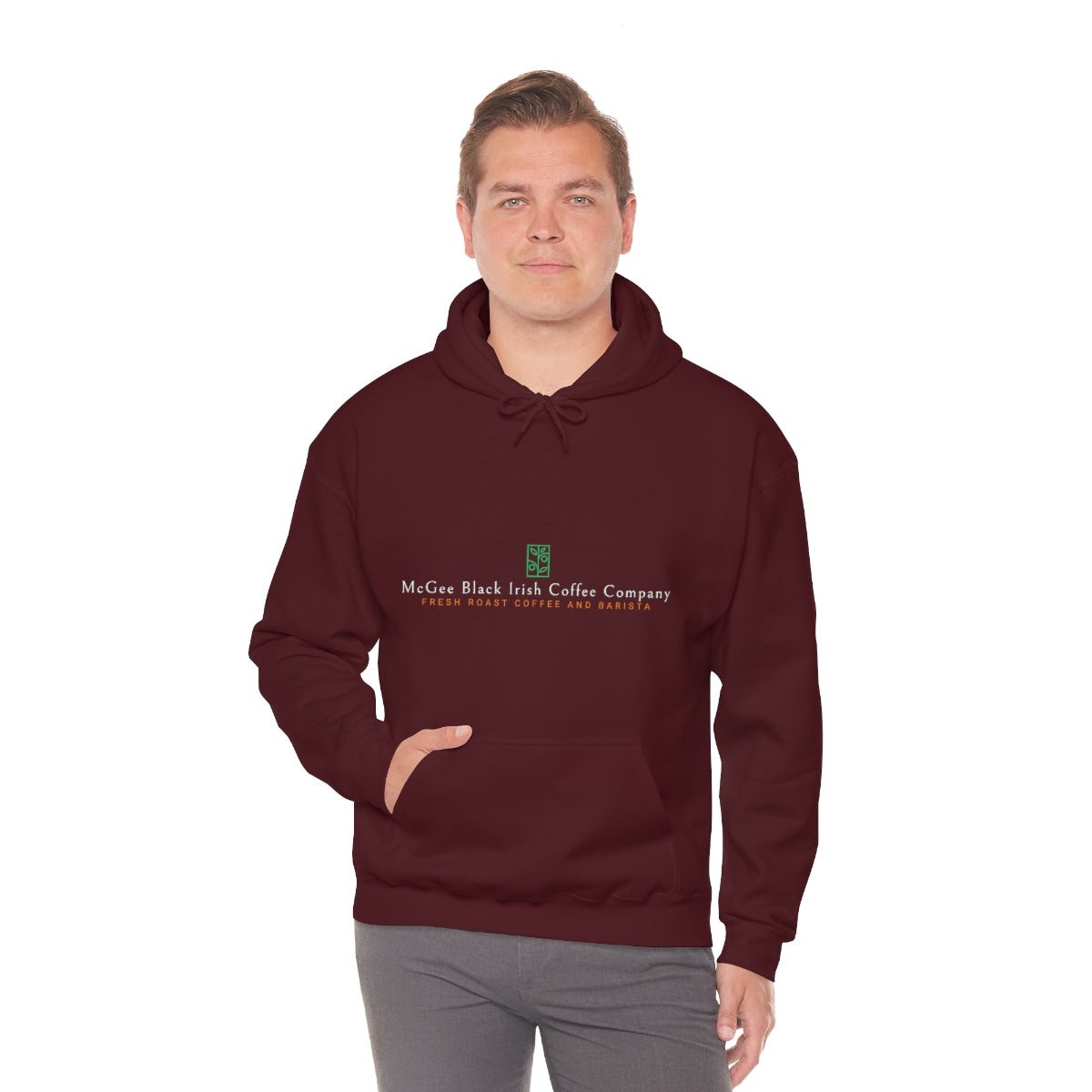 McGee Black Irish Front and Back Print Unisex Heavy Blend™ Hooded Sweatshirt