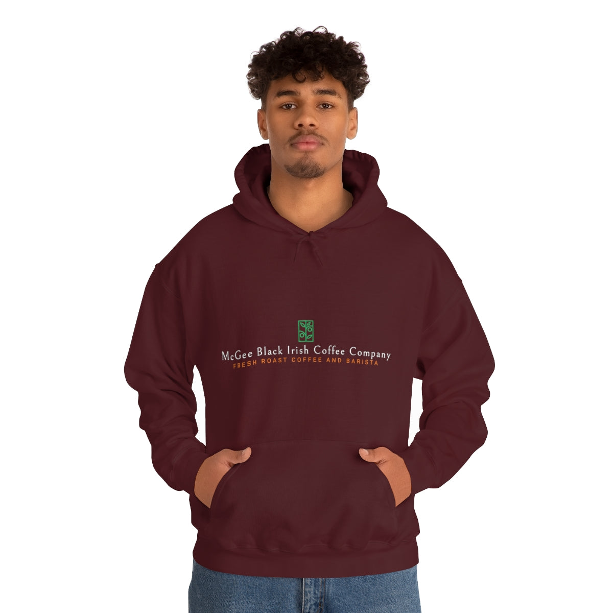 McGee Black Irish Front and Back Print Unisex Heavy Blend™ Hooded Sweatshirt