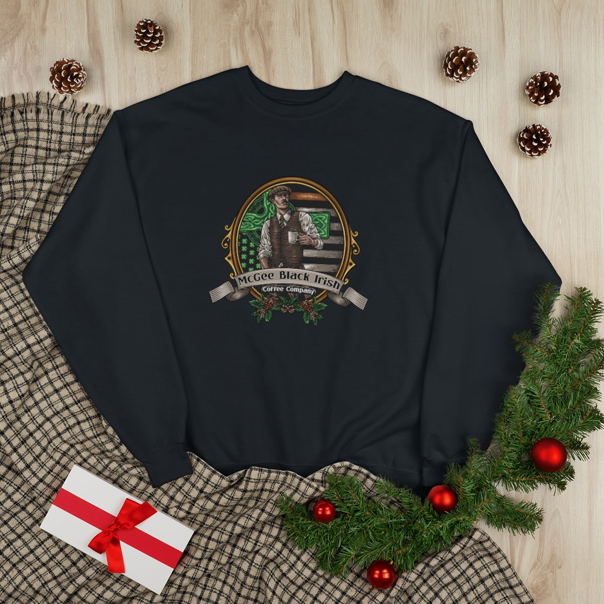 McGee Black Irish Classic Logo Unisex EcoSmart® Crewneck Sweatshirt