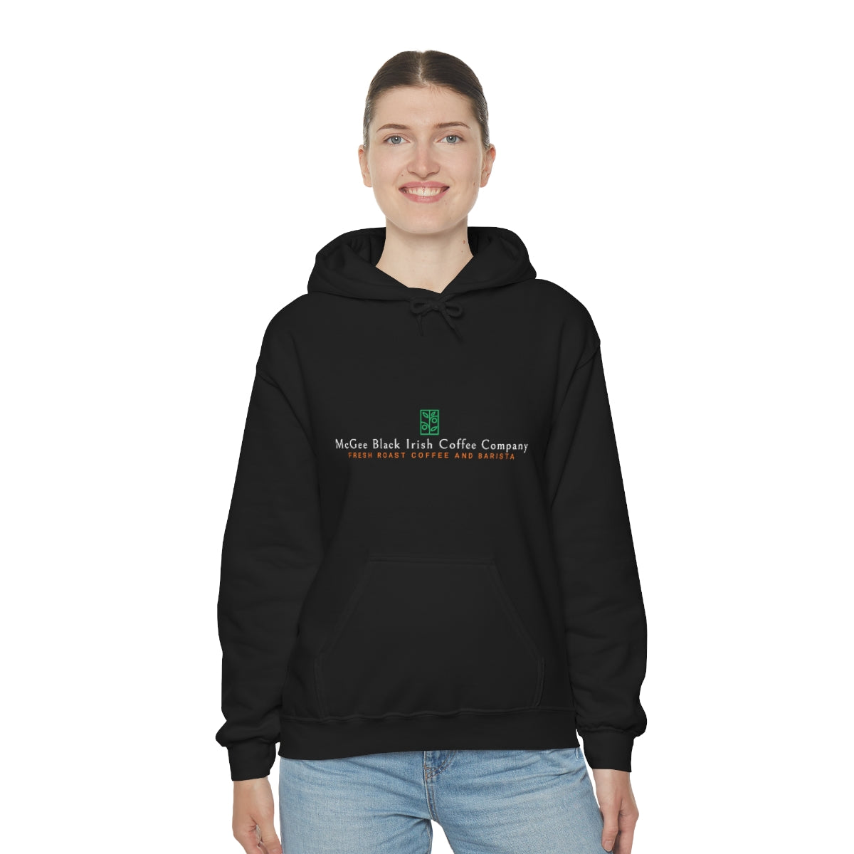 McGee Black Irish Front and Back Print Unisex Heavy Blend™ Hooded Sweatshirt