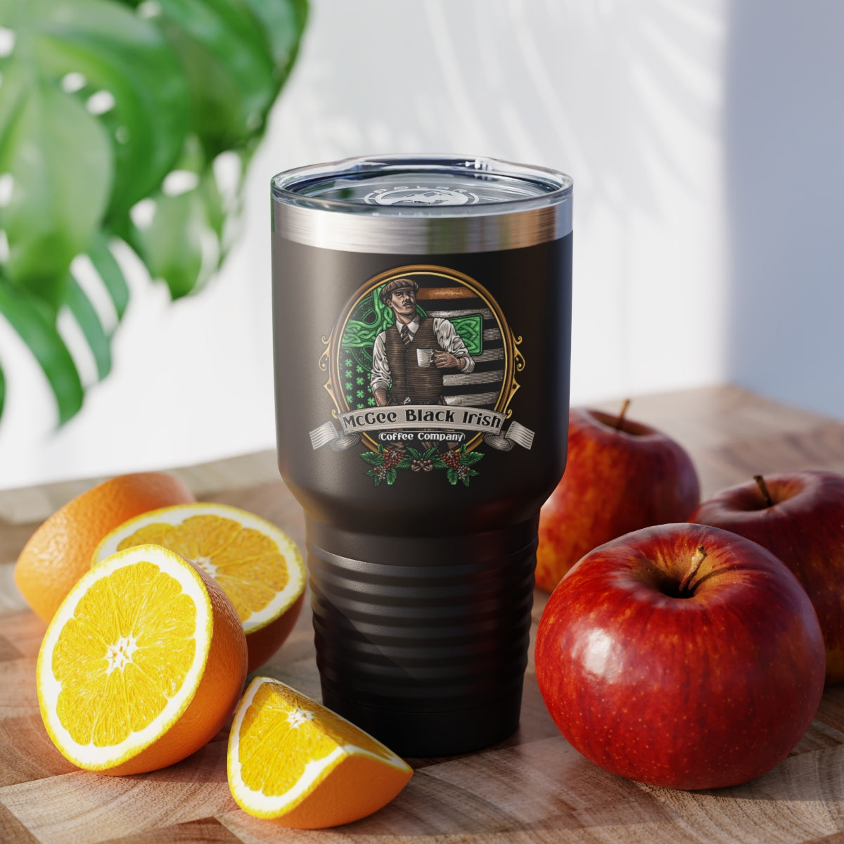 McGee Black Irish Coffee Branded Ringneck Tumbler, 30oz