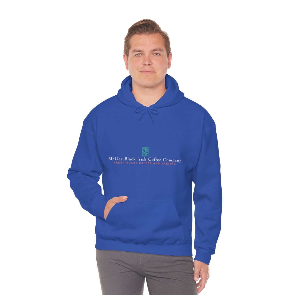 McGee Black Irish Front and Back Print Unisex Heavy Blend™ Hooded Sweatshirt