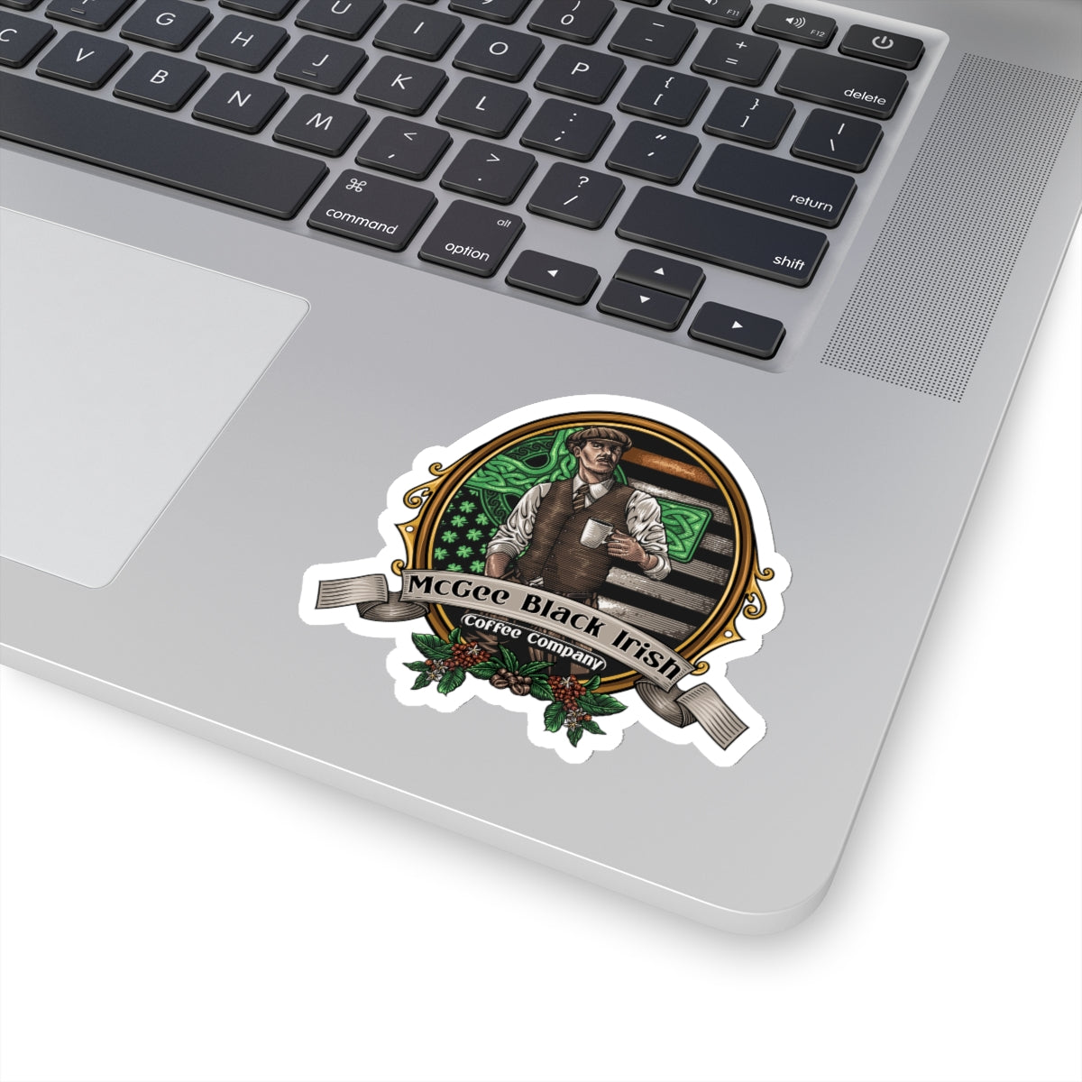 McGee Black Irish Coffee Kiss-Cut Stickers