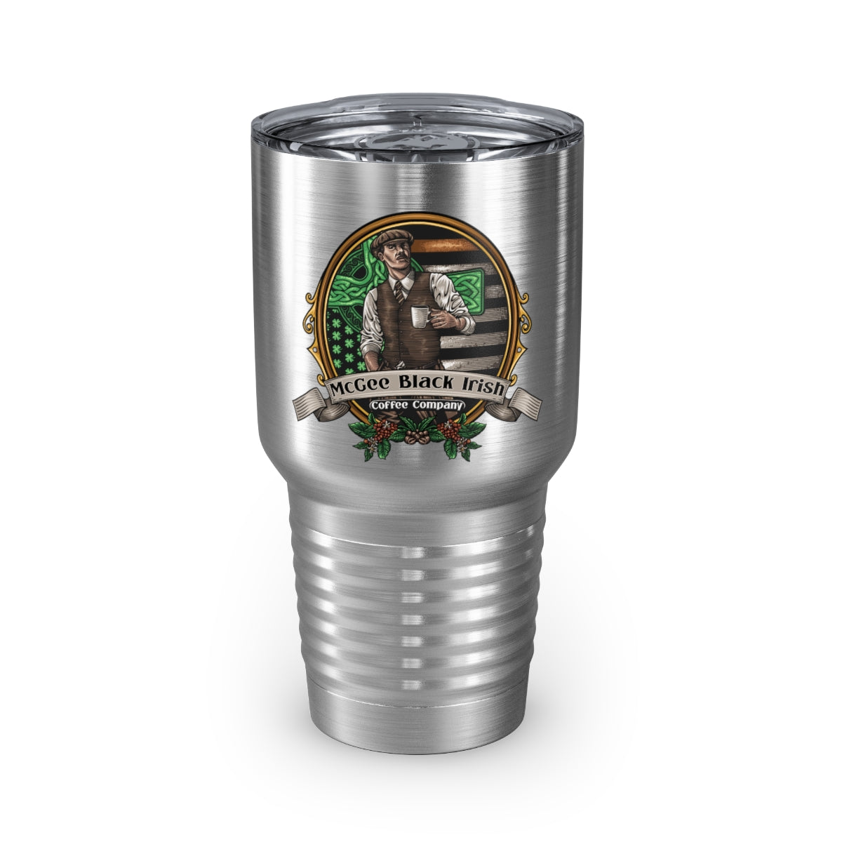 McGee Black Irish Coffee Branded Ringneck Tumbler, 30oz