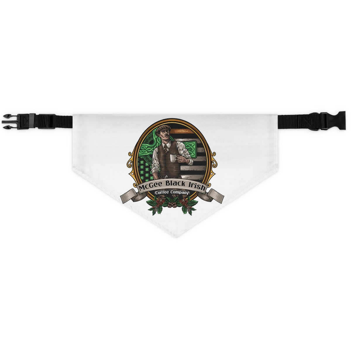Who's The Coolest Dog at The Park?  Presenting The McGee Black Irish Coffee Pet Bandana Collar