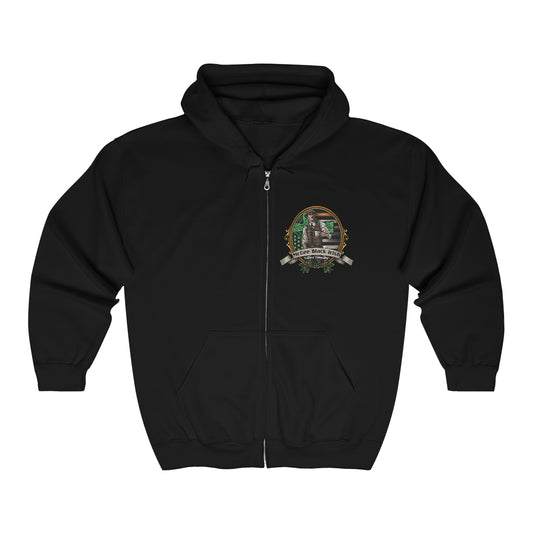 McGee Black Irish Front Logo Unisex Heavy Blend™ Full Zip Hooded Sweatshirt