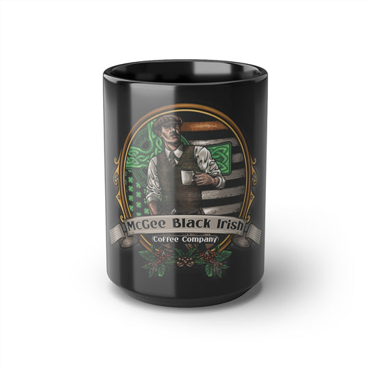 The Mcgee Black Irish BIG 15 0z  Black Coffee Mug